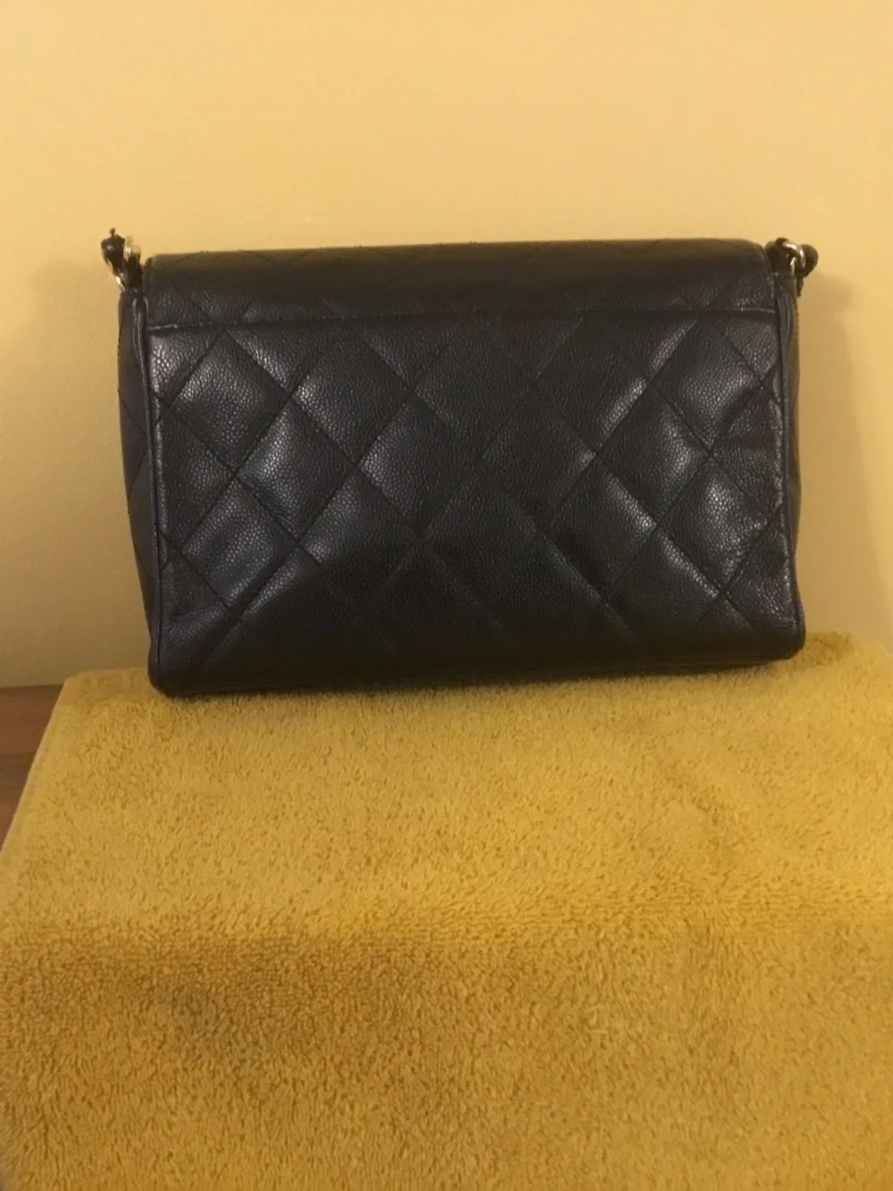 Chanel Black Bag with Gold Chain with Chanel Box